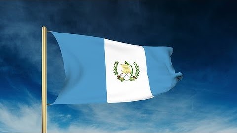 Guatemala Flag Slider Style. Waving In The Win With Cloud Background Animation Stock Animation