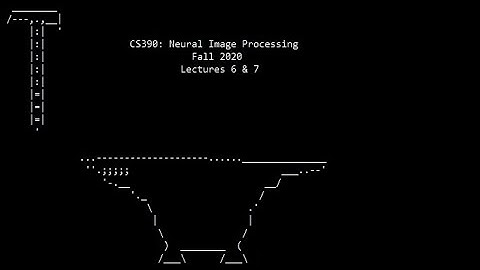 Neural Image Processing: Lecture 6 & 7 (Fall 2020)