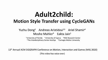 Adult2Child: Motion Style Transfer using CycleGANs