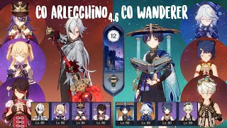 4.6 SPIRAL ABYSS | C0 Arlecchino Overcarry & C0 Wanderer Furinational   GENSHIN IMPACT MOBILE