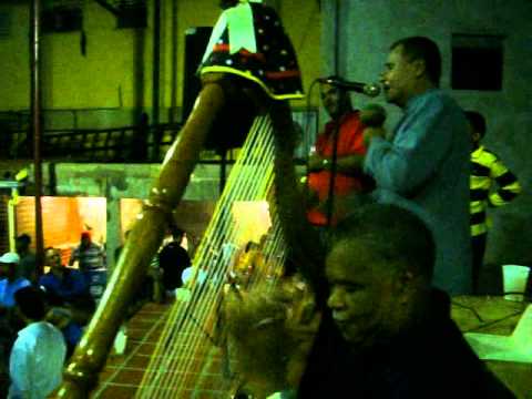 Manuel de Jesus Ruiz Tocando Arpa Con El Perico de...