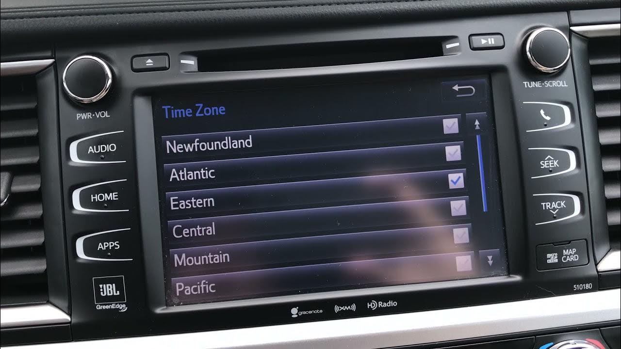 How to set the clock on a 2013 Toyota Highlander. YouTube