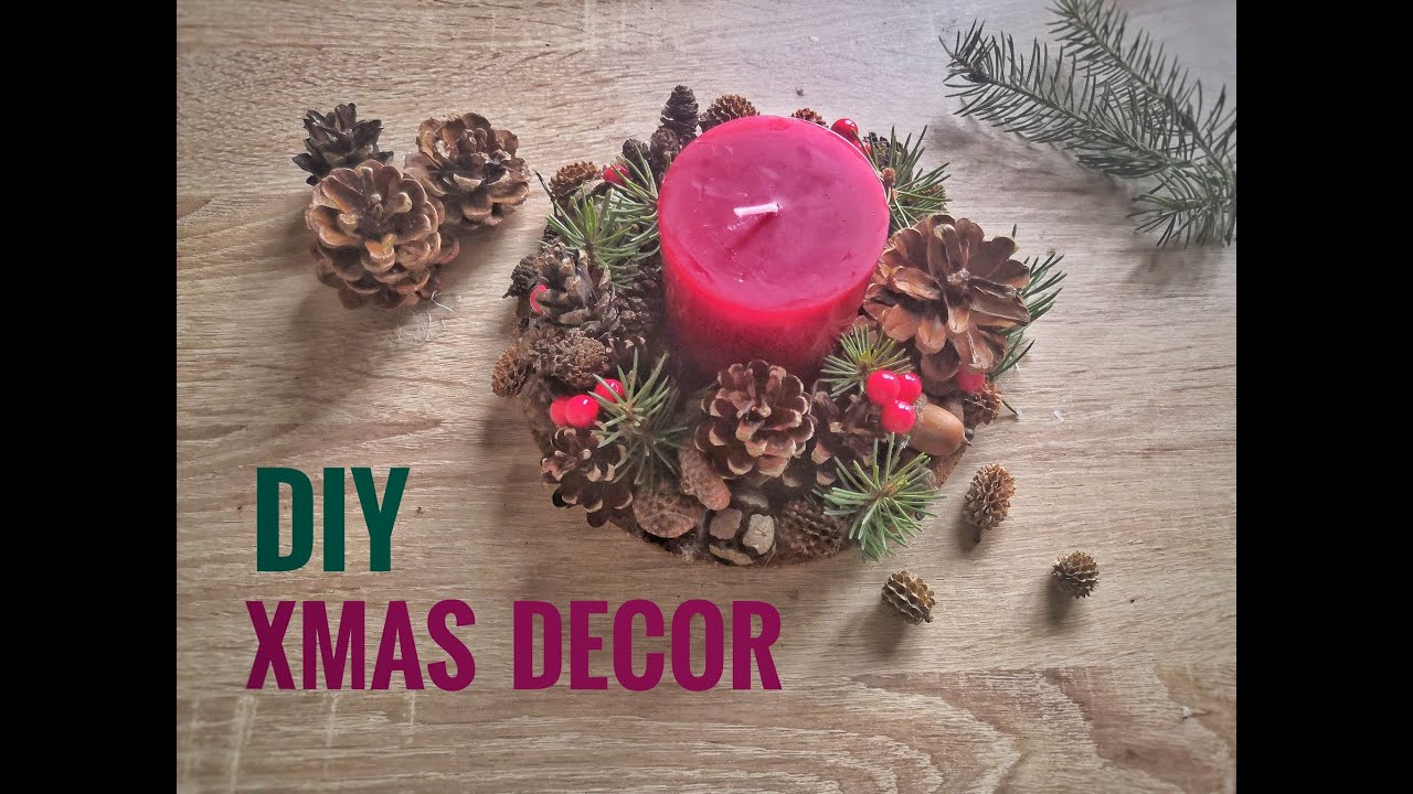 Karácsonyi dekorációs ötlet |DIY Xmas asztali dekoráció termésekből | Easy  Christmas Table decor - YouTube