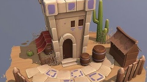 SPEED MODELING  LOWPOLY HOUSE WITH BLENDER PART 2