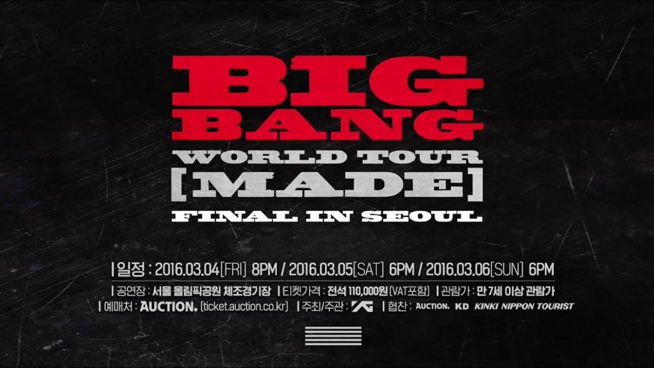 BIGBANG MADE WORLD TOUR FINAL (Legendado) - YouTube