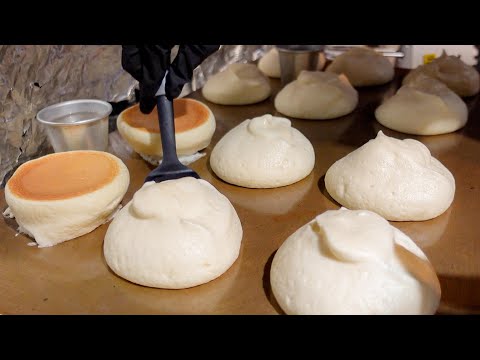 Perfect teatime! Fluffy souffle pancake & plum juice / 蛋奶酥煎餅(舒芙蕾鬆餅), 梅子冰茶 - Taiwanese Food