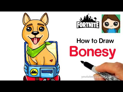 Fortnite Coloring Pages Marshmallow - how to draw fortnite pet back bling bonesy the dog safe videos