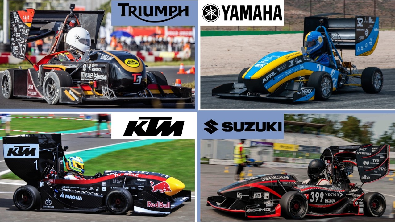 Onboard Engine Sounds of 14 Formula SAE / Formula Student Engine ...