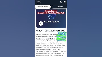 Amazon Bedrock - Generative AI Application Using AWS | #aws #generativeai #shorts