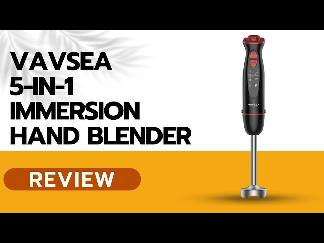 VAVSEA 1000W 5-in-1 Immersion hand Blender, 12 Speed Stick Blender with  Mixing Beaker (22oz) 304 Stainless Steel with Chopper Bowl, Milk Frother,  Egg Whisk, 600ml Beaker