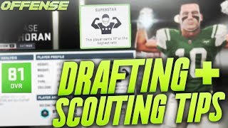 Madden 19 Franchise Scouting and Drafting Tips! How to Scout and Draft Offense!