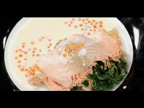 Сибас в сливочном соусе с красной икрой и шампанским рецепт #10
