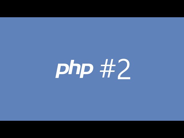 PHP. Урок 2. Работа с данными