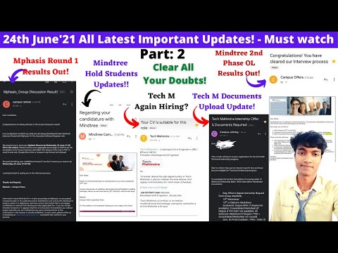 ?#2 Mphasis GD & TR Mail, Mindtree OL Accept, Resume Upload, Hold Update, Tech M Fake Mail, Upload!