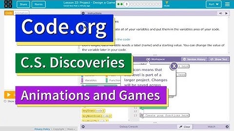 Code.org Lesson 28.2 Project - Design a Game | Tutorial with Answers | C.S. Discoveries Unit 3