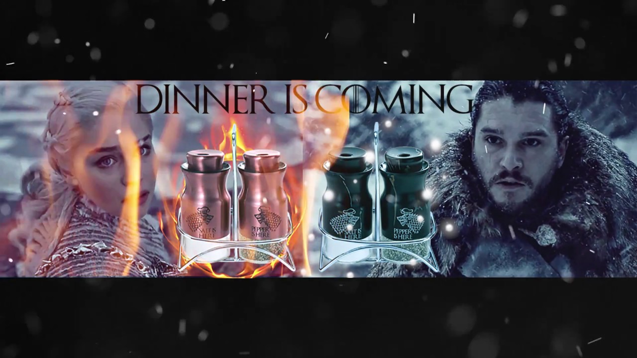 Game of Thrones Salt and Pepper Shakers Famgem Stainless Steel Set