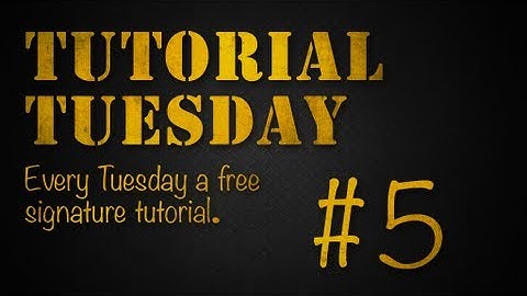 Photoshop CS5 Signature Tutorial (Colors & Smudge) by Robbyn | Tutorial Tuesday #5