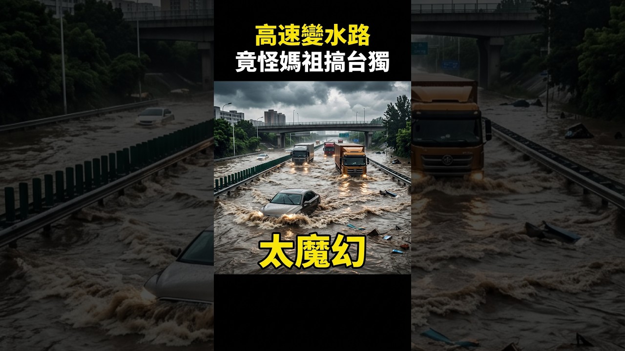 颱風登入中國！小粉紅全體滅頂，怪媽祖搞台獨，被民進黨控制，福建全村被淹 #shorts 縮圖
