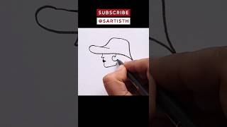 Girl With Hat👒 Easy Drawings👒 Drawing Tutorial Ideas👒