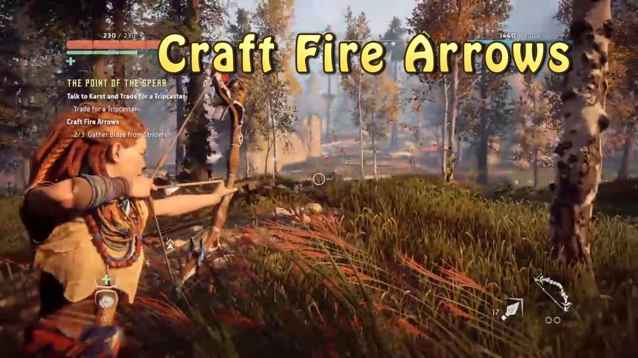 Horizon Zero Dawn How to craft fire arrows. 