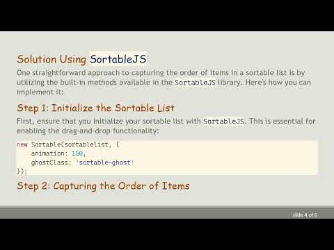 How to Easily Get the Order of a Sortable List Using SortableJS