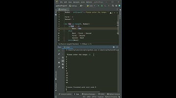 Python Fibonacci series program #shorts #pythonprojects #pythontutorial #python #short