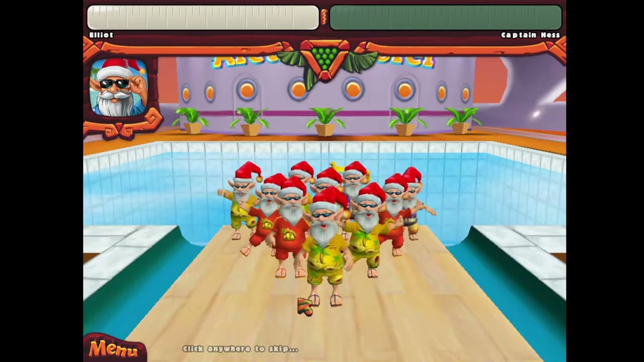 Let's play Elf Bowling Hawaiian Vacation