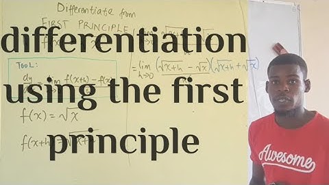 Derivatives - derivative of sqrt(x) from first principle