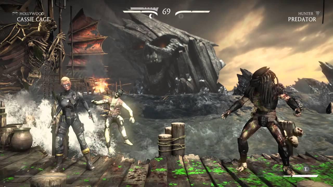 Mortal Kombat X - Cassie Cage vs Predator!!! (X-Ray on Predator)