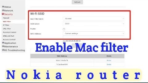 how to enable Mac filter in Nokia router ? || Mac I