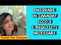 Emigrare in Canada? Ecco i Cinque Requisiti Necessari