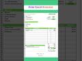 Free Excel Invoice Template! 📊 #shorts #excel