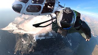 Wingsuit flight down the Eiger east ridge / Wingsuit Heli Jump / Switzerland / 2023