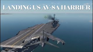 War Thunder - Beginner try to land US AV-8A Harrier on test Flight [funny moment]