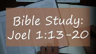 Bible Study - Joel 1:13-20