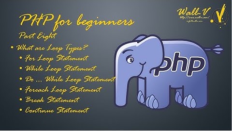 Introduction to PHP - Part 8 - Types of Loop