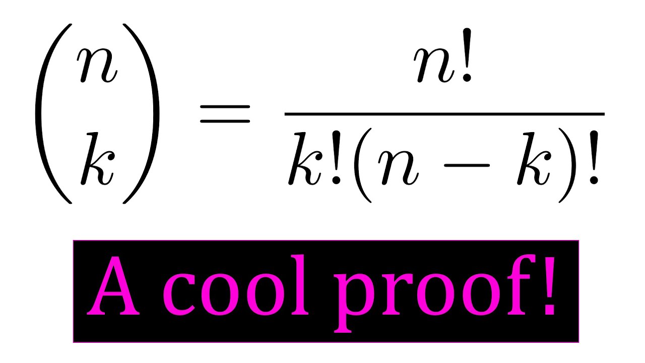 My favorite proof of the n choose k formula! 