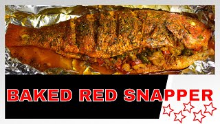 How To Cook Moist and Tender Whole Red Snapper | Delicious Oven Baked Red Snapper