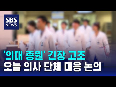 &#39;의대 증원&#39; 긴장 고조…오늘 의사 단체 대응 논의 / SBS