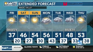 Another cool, breezy day is here, but warming nicely with more moisture ahead