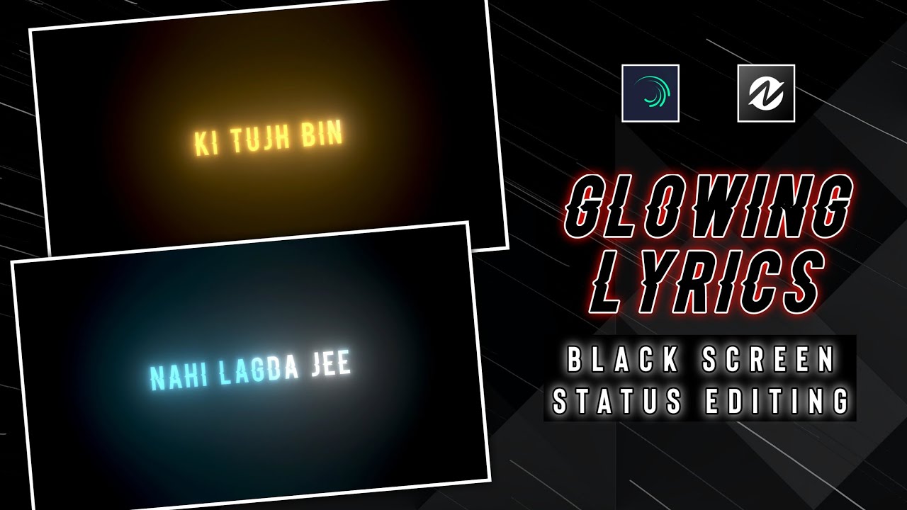 Glowing Text Effect Node Video  |  Black Screen Whatsapp Status Editing | Creative Raj