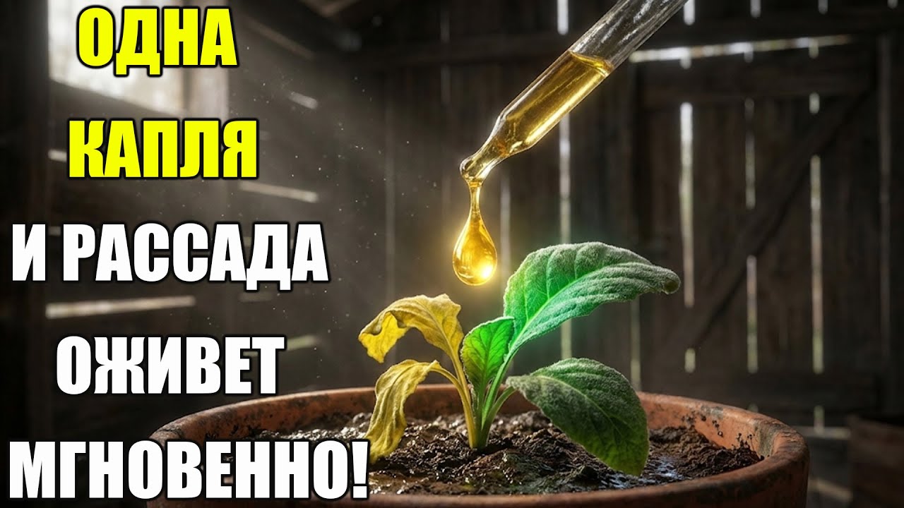 РЕЦЕПТУ 100 ЛЕТ! Одна капля — и рассада оживет на глазах. Попрет как на дрожжах!
