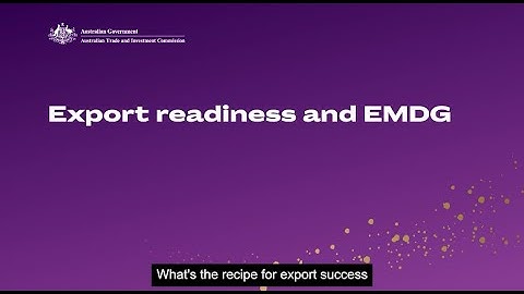 Export readiness and EMDG