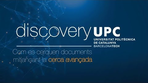 DiscoveryUPC: Com es cerquen documents mitjançant la cerca avançada