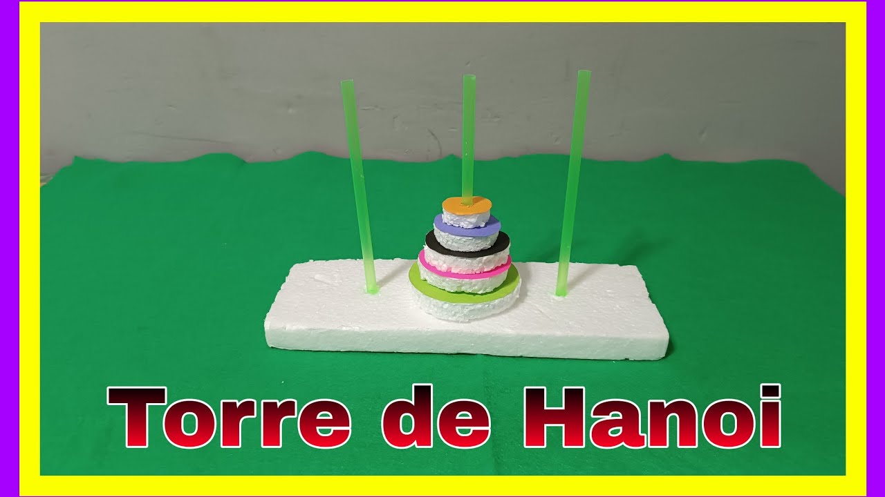Cómo hacer una torre de Hanoi 5 discos. - YouTube