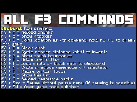 Minecraft All F3 Commands Youtube