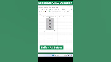 Excel Interview Questions - Tips & Tricks