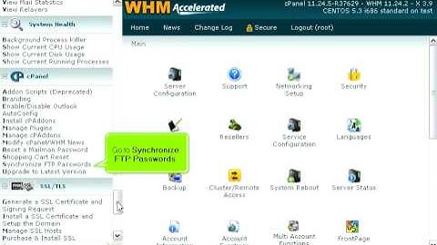 How to synchronize FTP passwords in WHM
