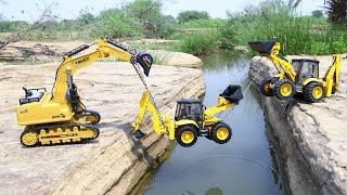 JCB 3dx And Dumper Pickup Highway River Accident Pulling Out Two JCB 5CX ? Scania Tipper | CS jcb
