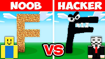 NOOB vs HACKER: I Cheated In Alphabet Lore BUILD CHALLENGE! (Letter F)